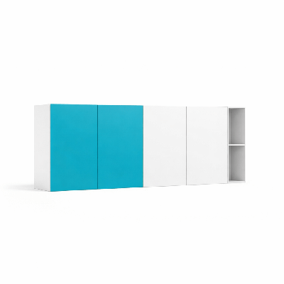 Horizontale kledingkast 4 deurs voor boven je opklapbed