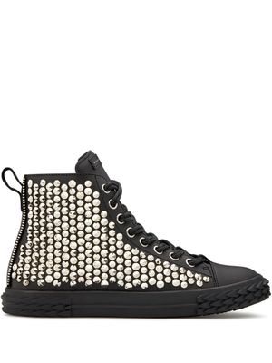 Giuseppe Zanotti baskets à ornements cloutés - Noir