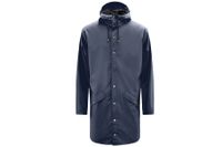 Rains Long Jacket Fietsjas - Blauw - thumbnail