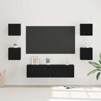 Tv-meubelset Anders 6 pcs Zwart eiken Medium 120 x 30 x 30 cm