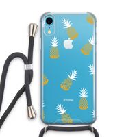 Ananasjes: iPhone XR Transparant Hoesje met koord