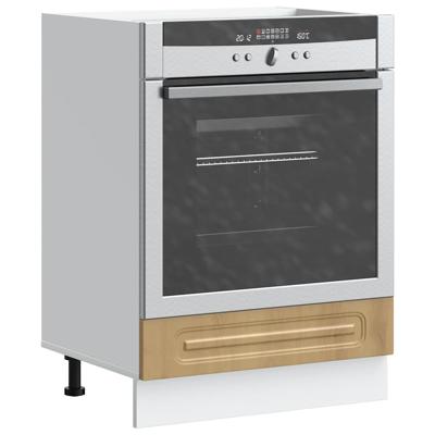 Ovenkast Kalmar bewerkt hout artisanaal eikenkleur