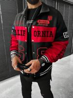 Bon&Bon Men's Hip-Hop Letter Print Colorblock Jacket | Loose Streetwear Multicolor / XXL