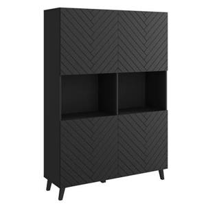 Meubella Dressoir Pulse 2 - Zwart - 120 cm