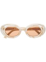 Marni Eyewear lunettes de soleil ovales Zyon Canyon - Tons neutres Marni Eyewear lunettes de soleil ovales Zyon Canyon - Tons neutres