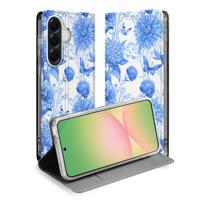 Samsung Galaxy A57 | Book Case | Flowers Blue