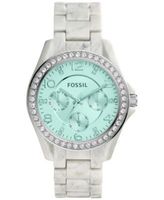 Horlogeband Fossil ES4015 Kunststof/Plastic Grijs 18mm