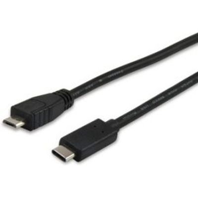 Equip 12888407 1m Micro-USB B USB C Zwart USB-kabel