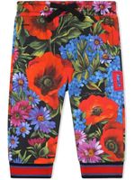 Dolce & Gabbana Kids pantalon à fleurs - Rouge