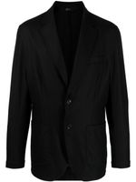 Brioni blazer en laine à simple boutonnage - Noir