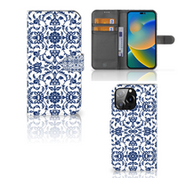 iPhone 14 Pro Max Hoesje Flower Blue - thumbnail