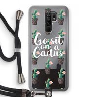 Cactus quote: Xiaomi Redmi 9 Transparant Hoesje met koord