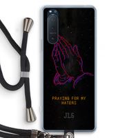 Praying For My Haters: Sony Xperia 5 II Transparant Hoesje met koord
