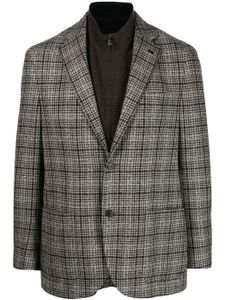 Corneliani blazer boutonné à carreaux - Marron