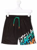 Stella McCartney Kids short à logo imprimé - Noir