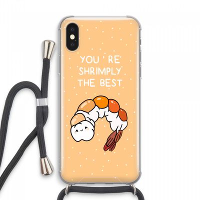 You're Shrimply The Best: iPhone XS Max Transparant Hoesje met koord