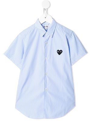Comme Des Garçons Play Kids chest logo shirt - Bleu