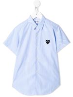 Comme Des Garçons Play Kids chest logo shirt - Bleu