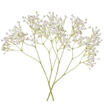 6x stuks kunstbloemen Gipskruid/Gypsophila takken wit 58 cm
