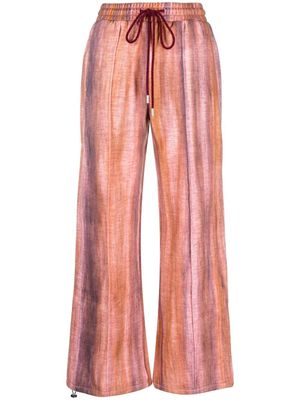 Andersson Bell pantalon tie-dye à lien de resserrage - Orange