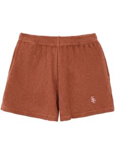 Sporty & Rich short en tissu éponge à logo brodé - Orange