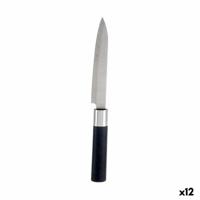 Keukenmes 3 x 23,5 x 2 cm Zilverkleurig Zwart Roestvrij staal Plastic (12 Stuks)