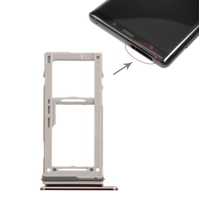 SIM-kaart lade + SIM-kaart lade/micro SD-kaart lade voor Galaxy Note9 (goud)
