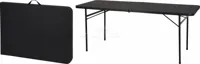 Campingtafel Inklapbaar Zwart 182x68cm