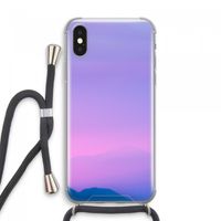 Sunset pastel: iPhone XS Max Transparant Hoesje met koord