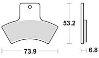TRW remblokken "mcb 762" brake pad mcb 762 si sintered metal