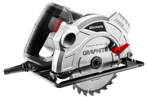 graphite cirkelzaagmachine 1500w 185x20 mm max. 65/43mm 58g492