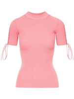 Oscar de la Renta pull nervuré à détail noué - Rose Oscar de la Renta pull nervuré à détail noué - Rose
