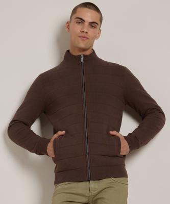 vest met gebreide strepen