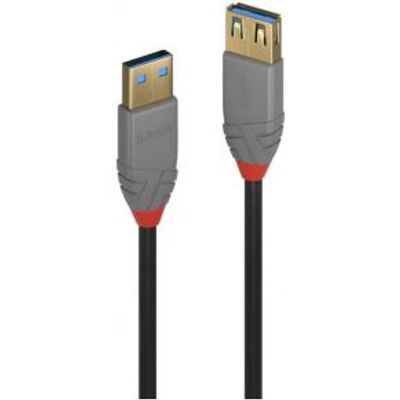 Lindy 36763 3m USB A USB A Mannelijk Mannelijk Zwart USB-kabel