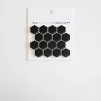 The Mosaic Factory Barcelona Mozaiek Tegel Hexagon - Zwart Porselein Geglazuurd 260x300 mm