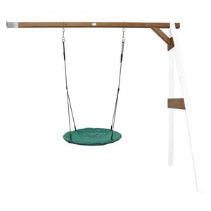 AXI Nestschommel Summer met frame van hout in wit & bruin Schommel met muurbevestiging voor kinderen met nest