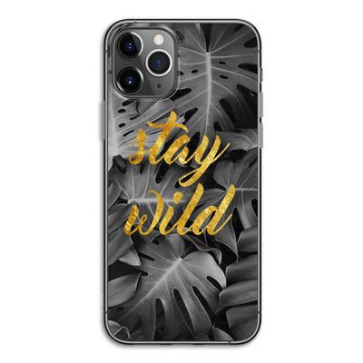 Stay wild: iPhone 11 Pro Transparant Hoesje