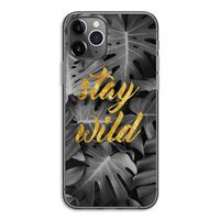 Stay wild: iPhone 11 Pro Transparant Hoesje