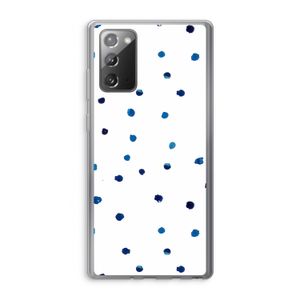 Blauwe stippen: Samsung Galaxy Note 20 / Note 20 5G Transparant Hoesje