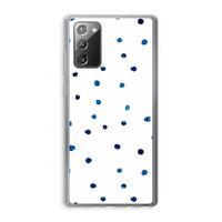 Blauwe stippen: Samsung Galaxy Note 20 / Note 20 5G Transparant Hoesje