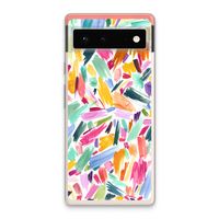 Watercolor Brushstrokes: Google Pixel 6 Transparant Hoesje