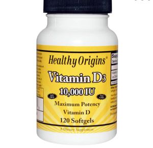 Vitamine D3, 10.000 IE (120 softgels) - Healthy Origins