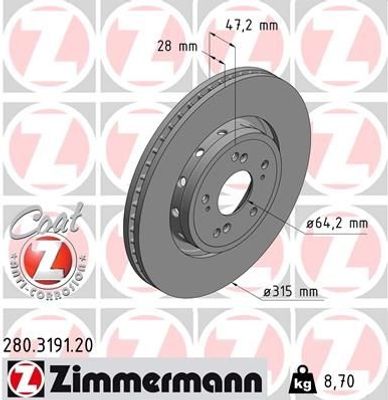Remschijf COAT Z 280319120