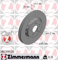 Remschijf COAT Z 280319120