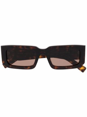 Prada Eyewear lunettes de soleil à monture carrée - Marron