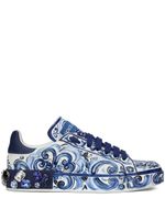 Dolce & Gabbana baskets Portofino en cuir - Bleu - thumbnail