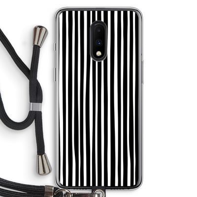 Stripes: OnePlus 7 Transparant Hoesje met koord