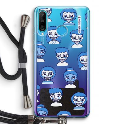 Gezichtjes: Huawei P30 Lite Transparant Hoesje met koord