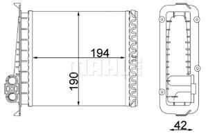 Kachelradiateur, interieurverwarming MAHLE, u.a. für Volvo