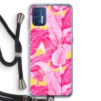 Pink Banana: Motorola Moto G9 Plus Transparant Hoesje met koord